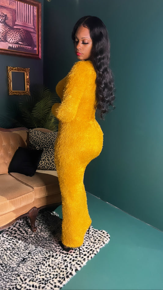 FUZZY HOURGLASS DRESS
