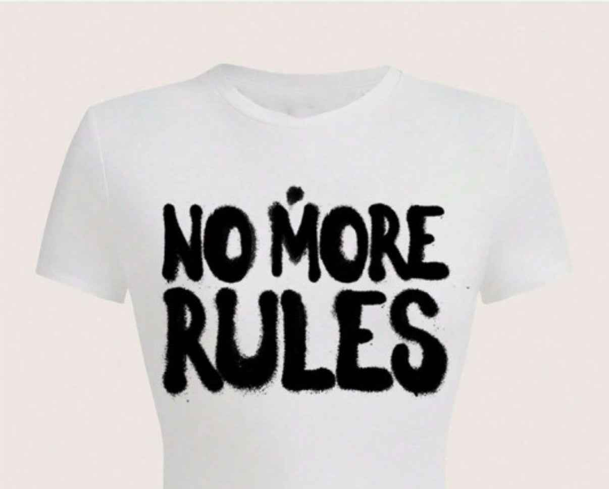 NO RULES CROP TEE