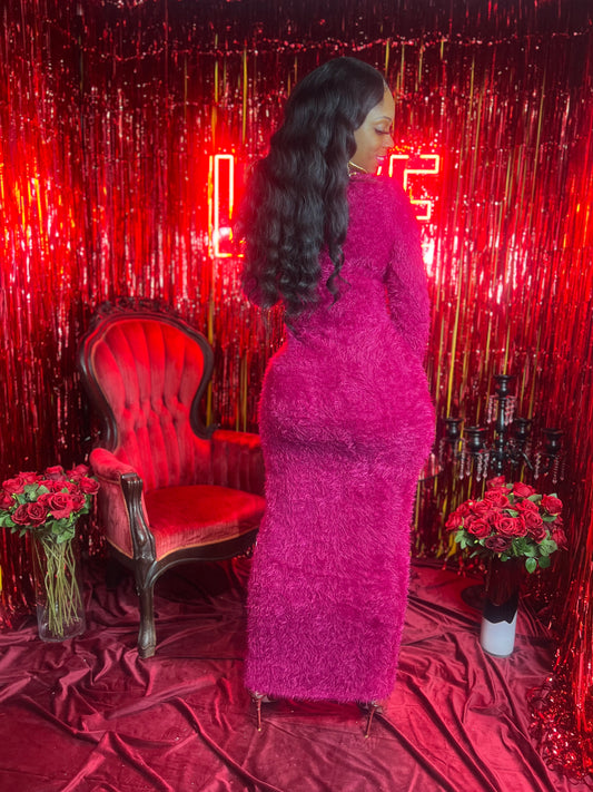 PRETTY IN PINK FUZZY DRESS