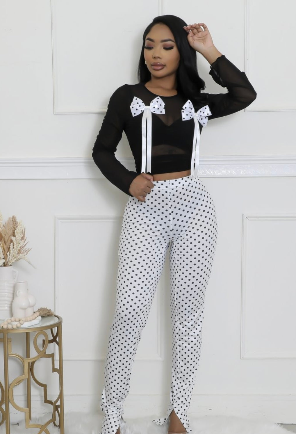 BOWS MESH TOP