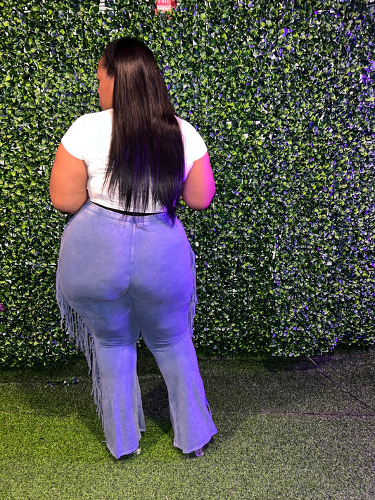 FRINGE PANTS (PLUS-SIZE)