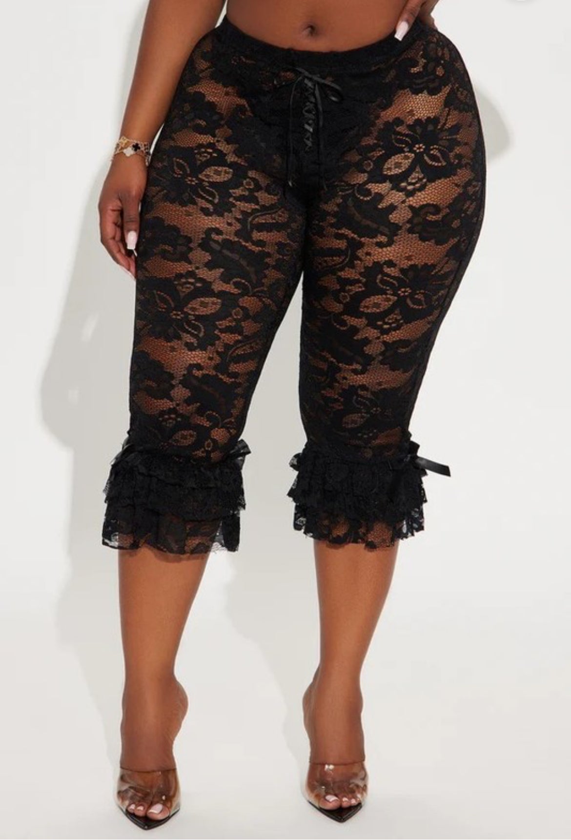 LACE CROP LEGGINGS