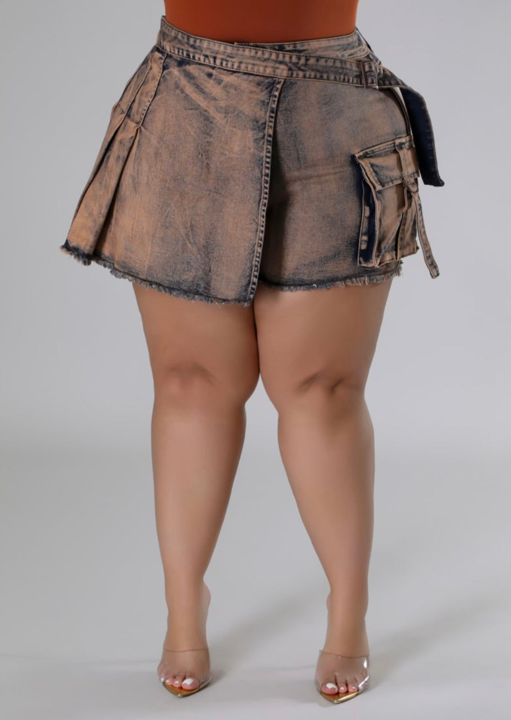 SIDE PIECE SKORT (PLUS-SIZE)