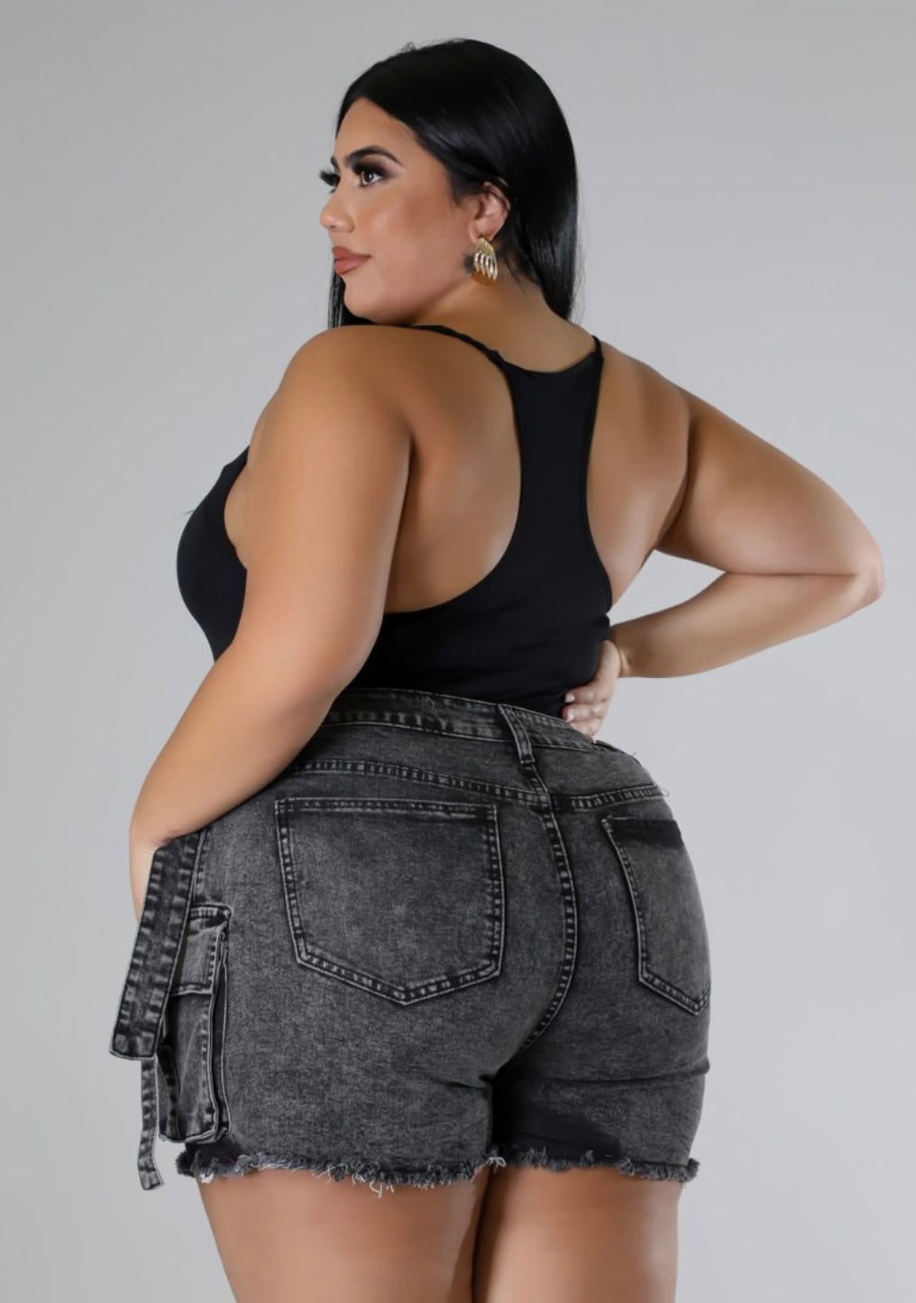 SIDE PIECE SKORT (PLUS-SIZE)