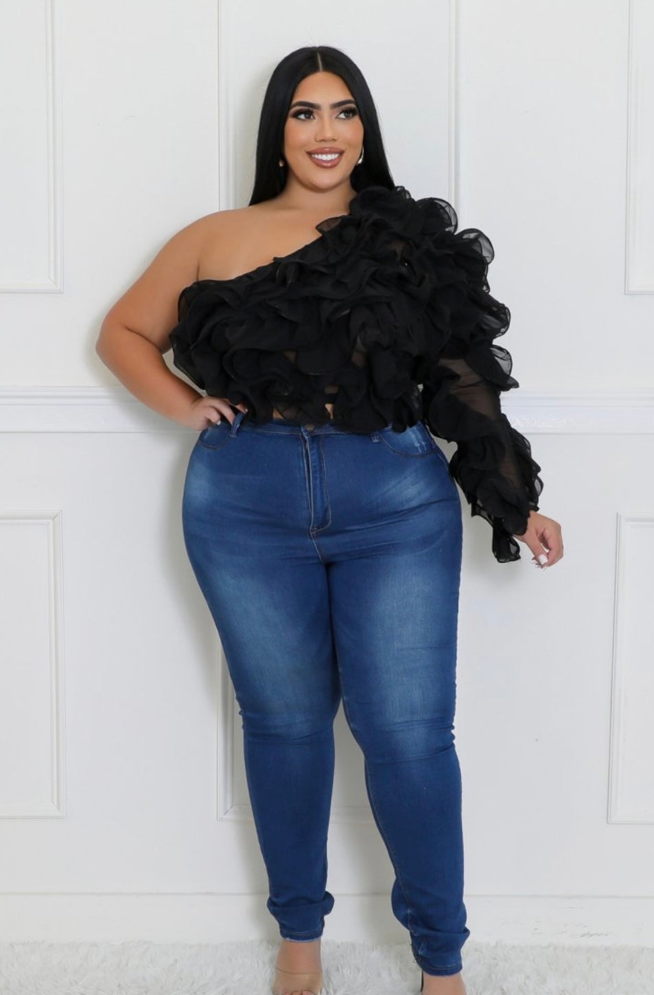 RUFFLE ME TOP (PLUS-SIZE)