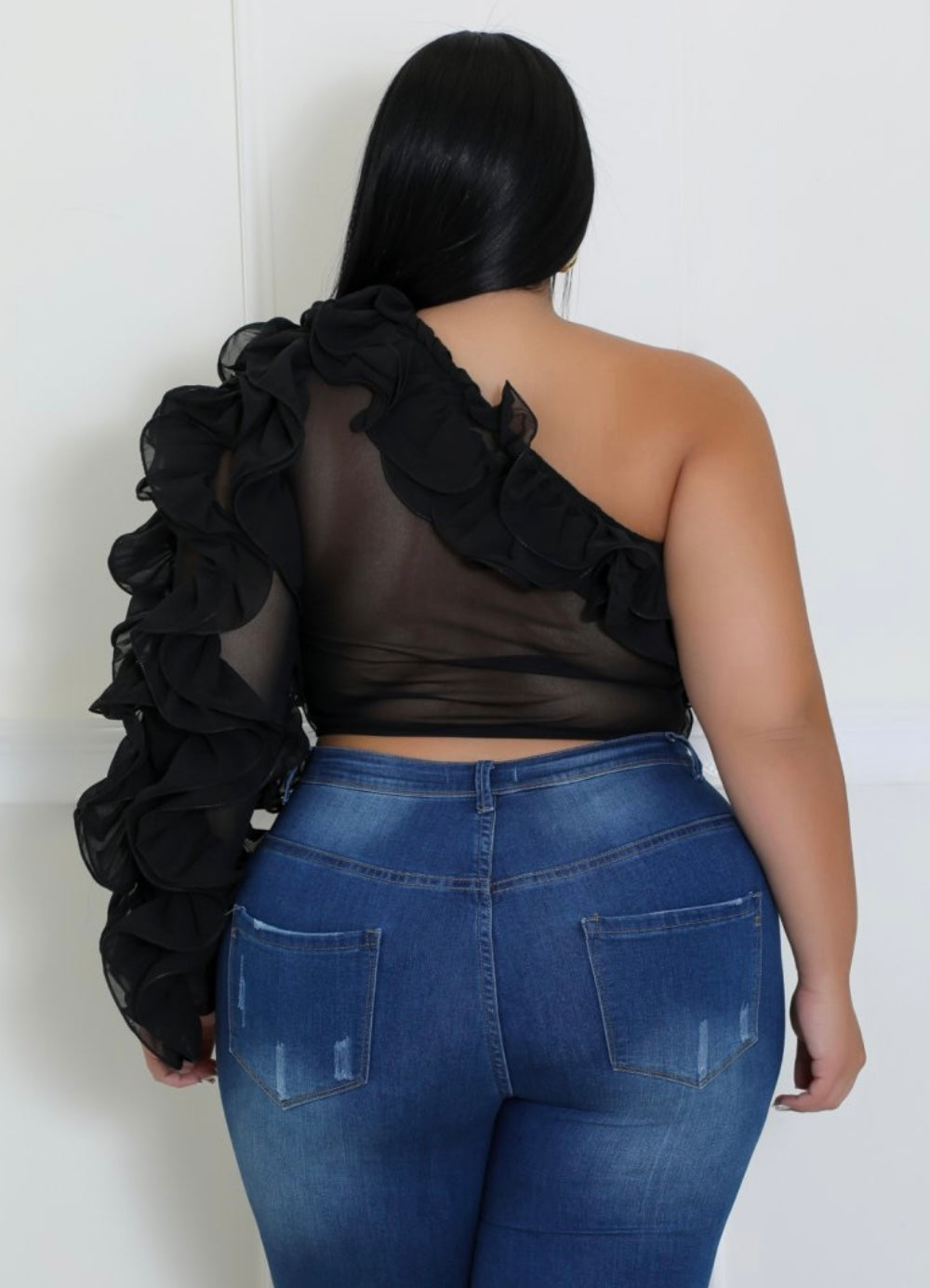 RUFFLE ME TOP (PLUS-SIZE)