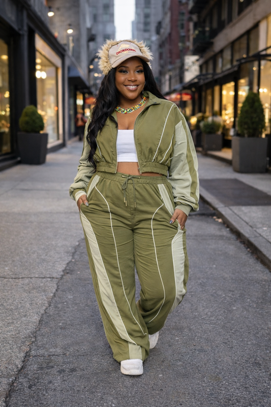 Color-blocked Patchwork Set(REG/PLUS)