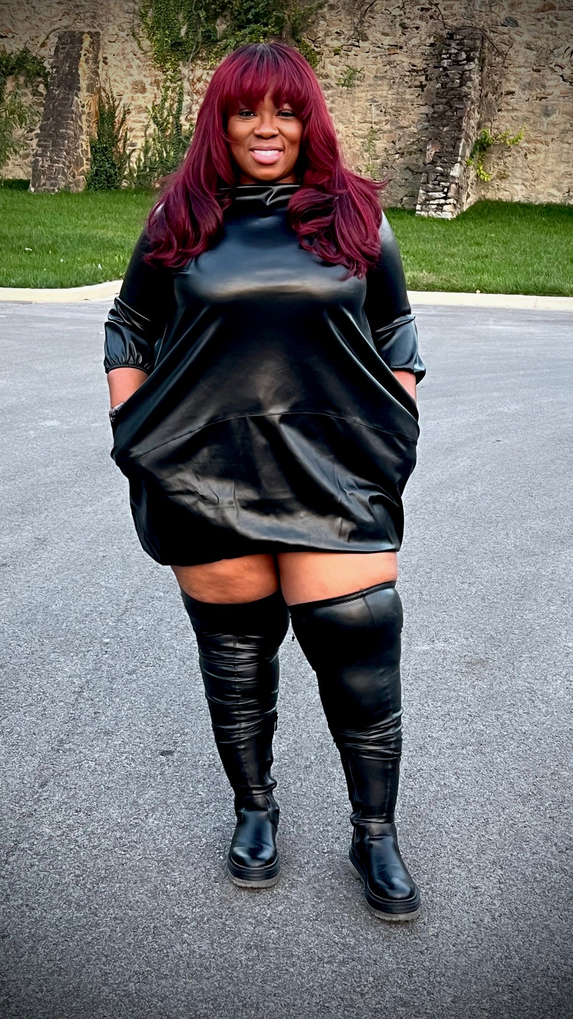 BALLOON BUBBLED DRESS (plus size)