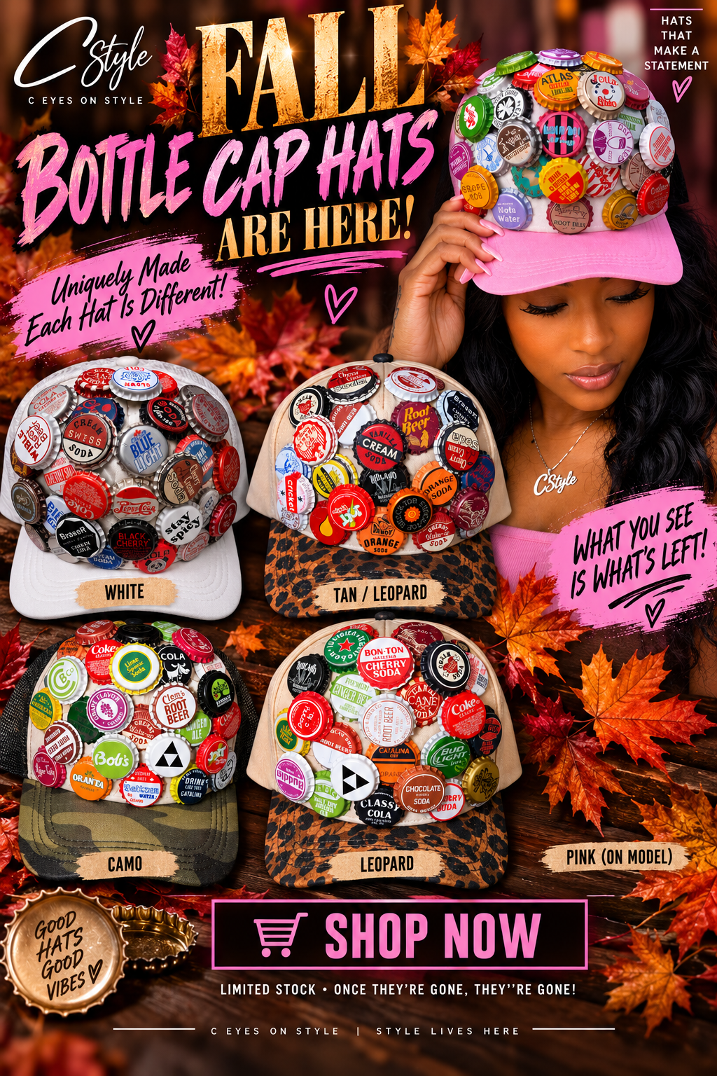 BOTTLE CAP HATS