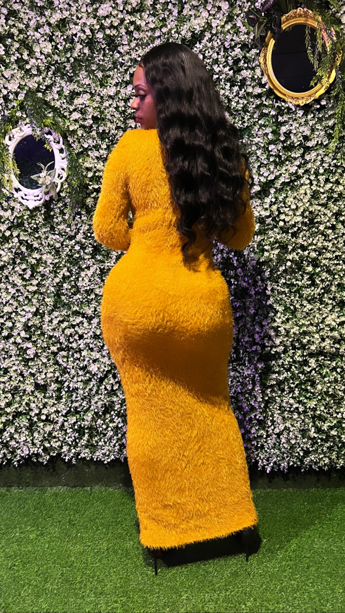 FUZZY HOURGLASS DRESS