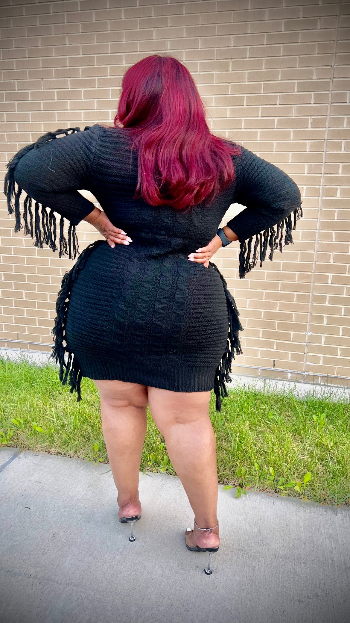 FEELING MYSELF SWEATER DRESS (PLUS-SIZE)