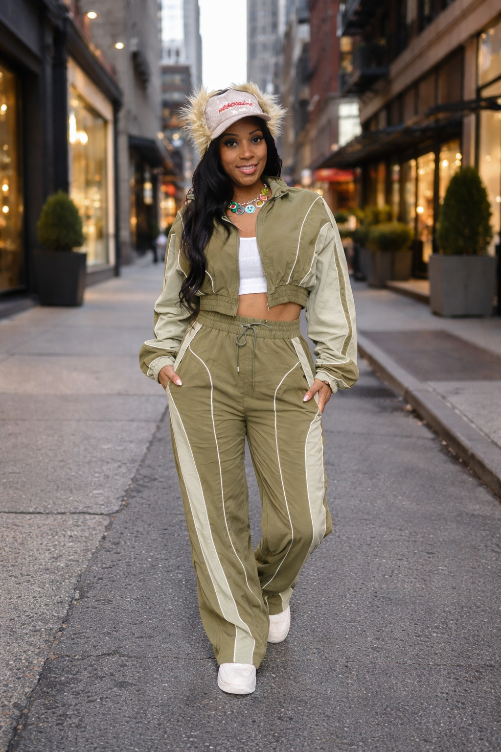 Color-blocked Patchwork Set(REG/PLUS)