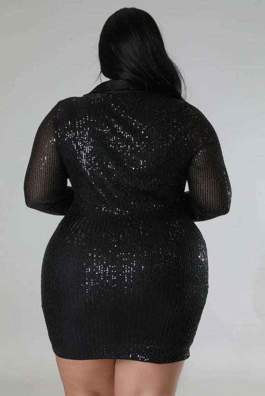 SEQUIN GLAM DRESS (plus-size)