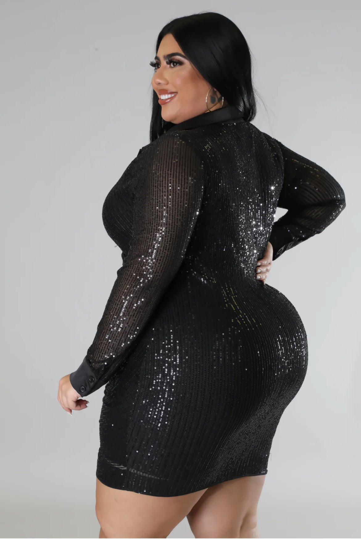 SEQUIN GLAM DRESS (plus-size)