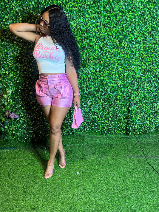 IT GIRL METALLIC SHORTS