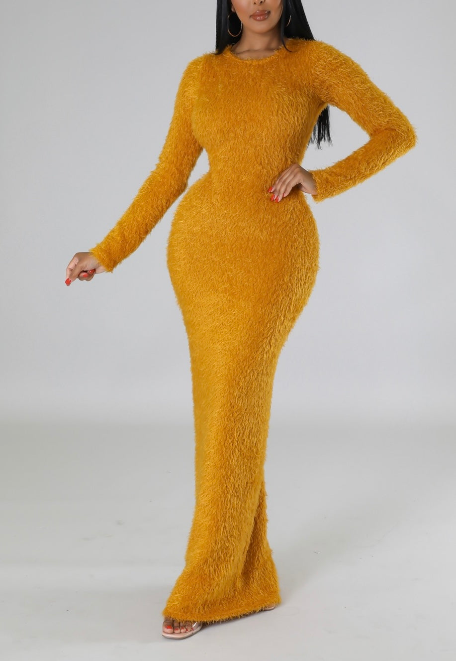 FUZZY HOURGLASS DRESS