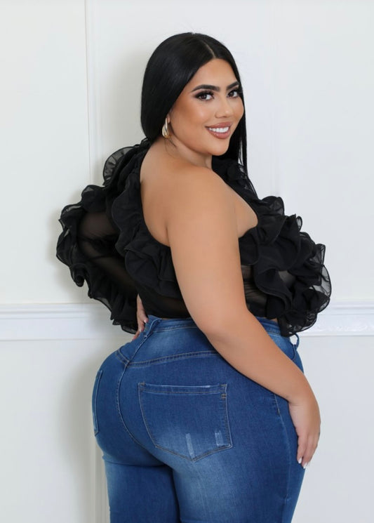 RUFFLE ME TOP (PLUS-SIZE)