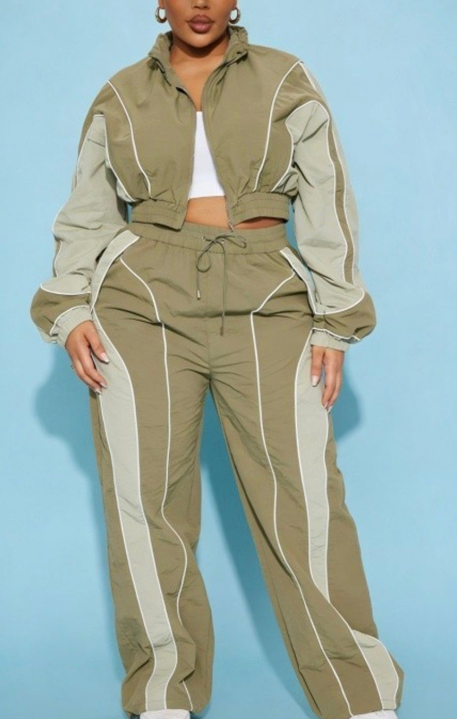 Color-blocked Patchwork Set(REG/PLUS)