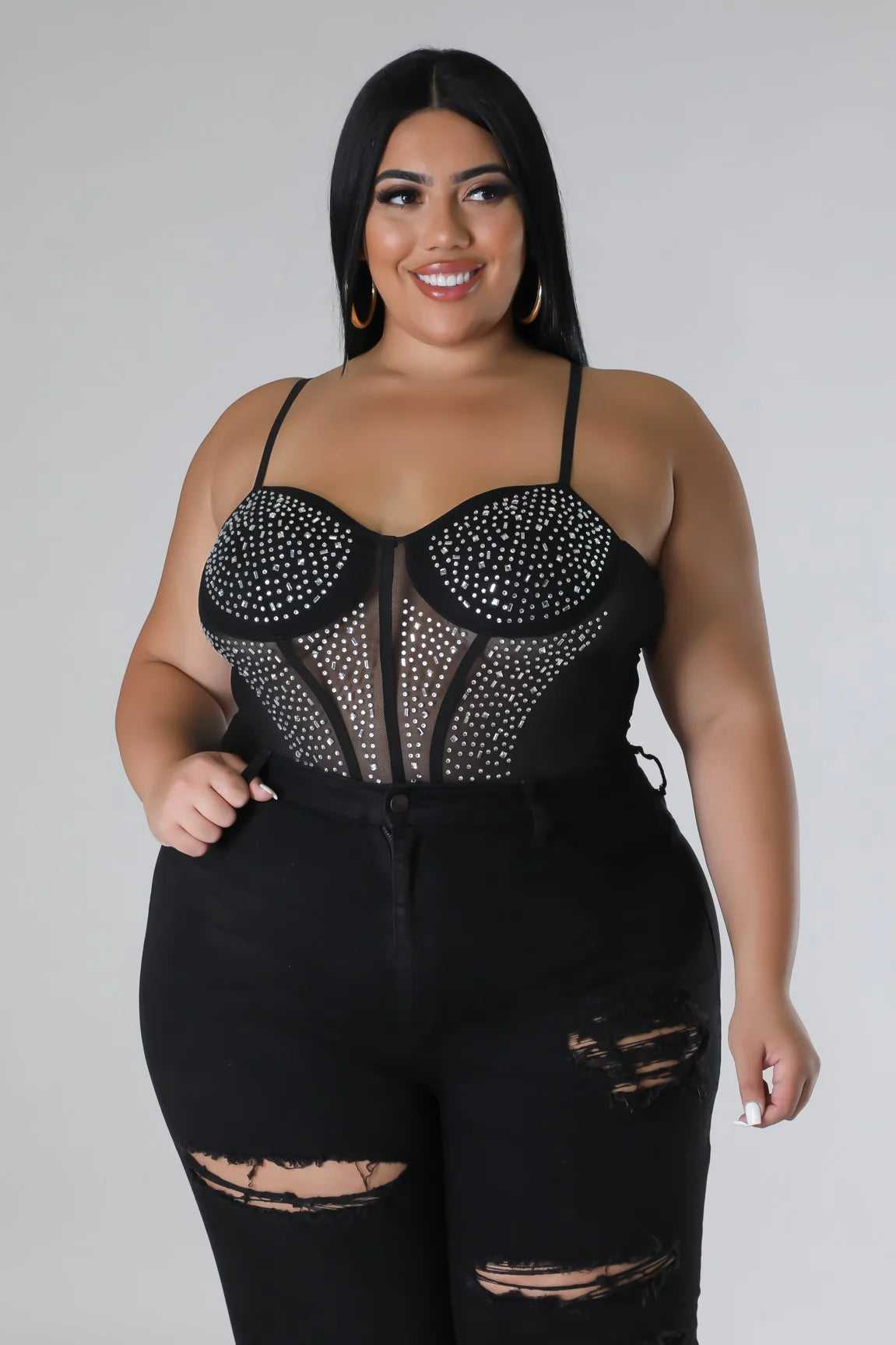 YOU SEE ME BODYSUIT (PLUS-SIZE)