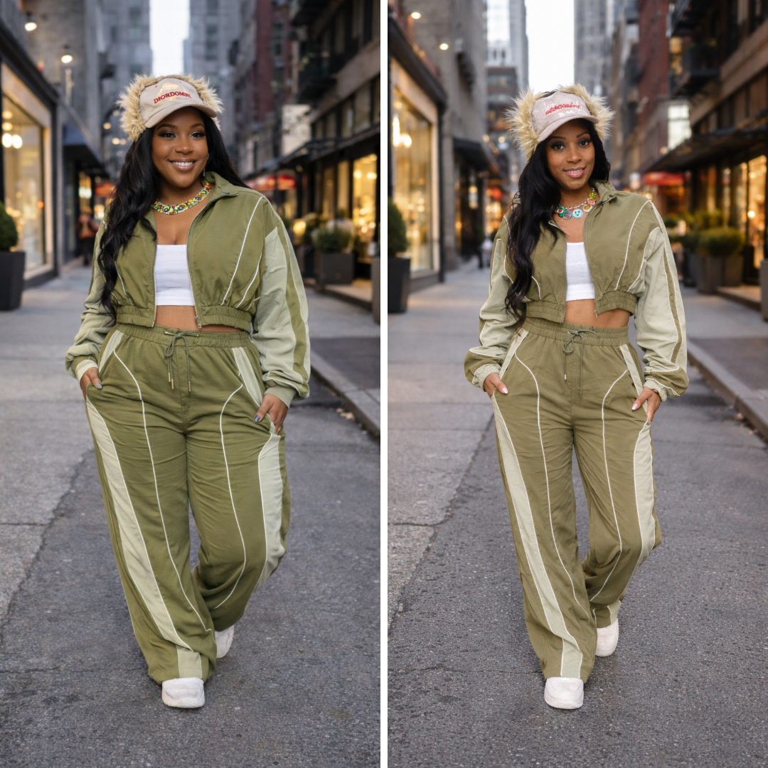 Color-blocked Patchwork Set(REG/PLUS)