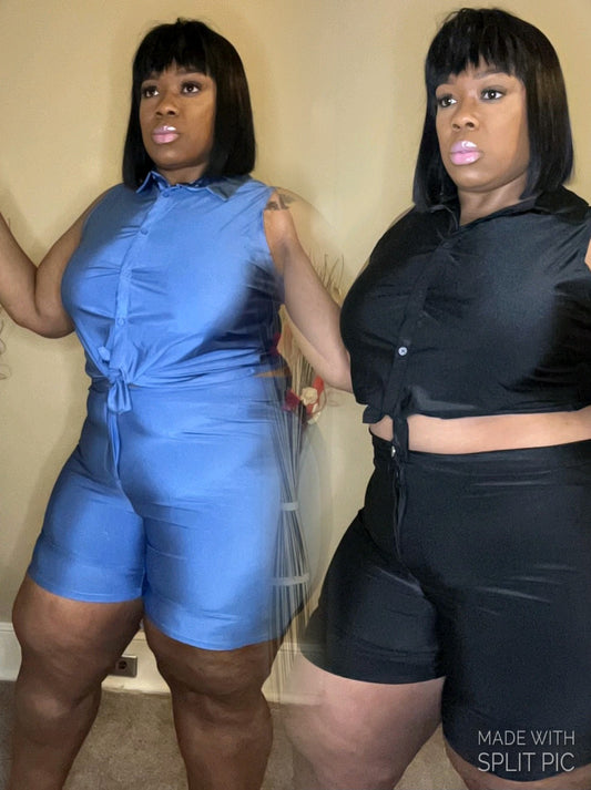 HONEY SHORT SET (PLUS-SIZE)