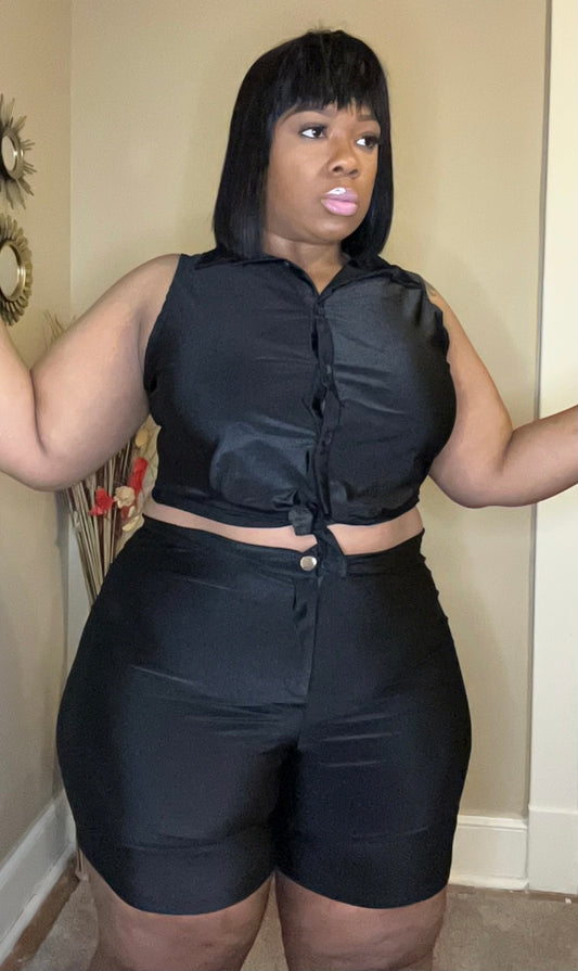 HONEY SHORT SET (PLUS-SIZE)